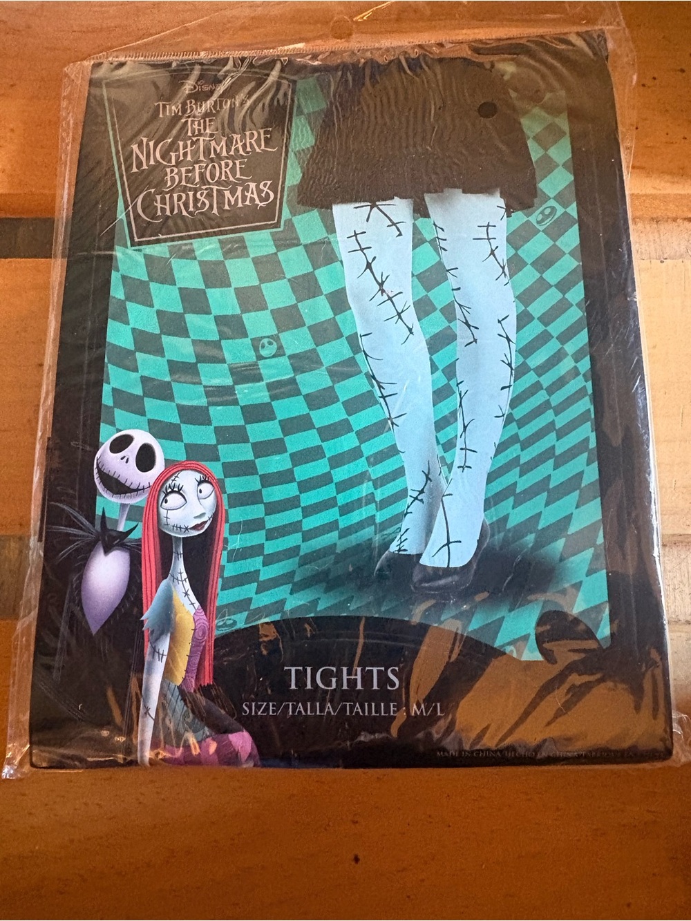 Disney Nightmare Before Christmas Sally Stitch Tights M/L NWT